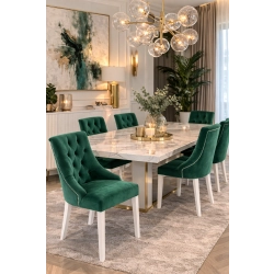 Krzesło Chesterfield PREMIUM KR-21 Butelkowa Zieleń Piano 08